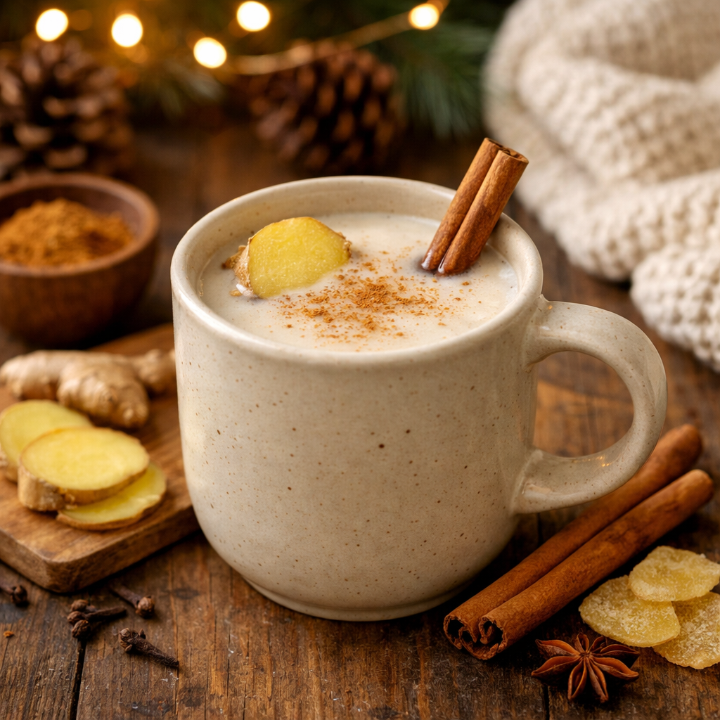 Warm Cinnamon Ginger Milk
