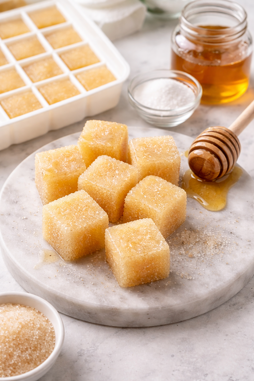 DIY Honey Sugar Scrub Cubes