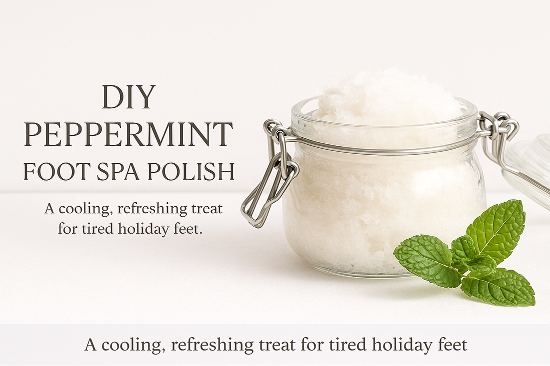 DIY Peppermint Foot Spa Polish | Easy Holiday Foot Scrub