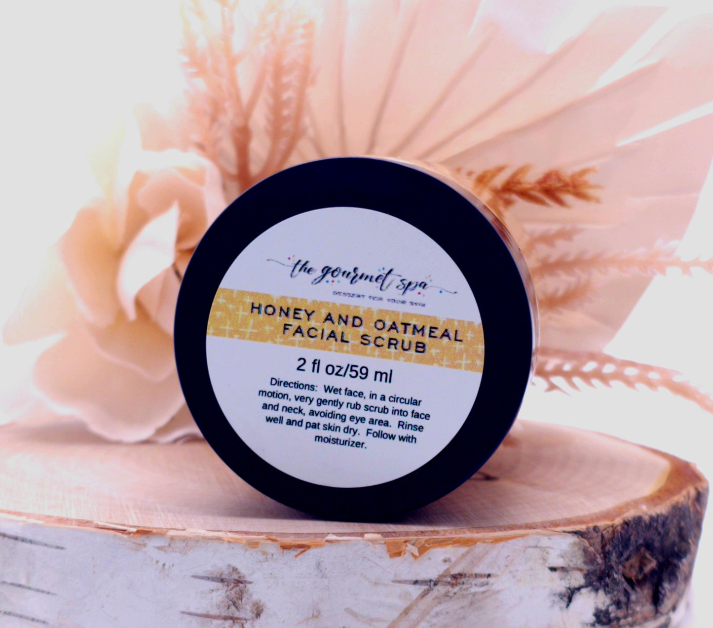 Our Honey and Oatmeal Facial Scrub is made with all natural ingredients.  