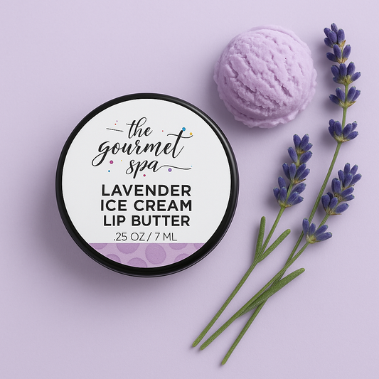 Lavender Ice Cream Lip Butter – Soothing Lavender Vanilla Lip Balm | The Gourmet Spa