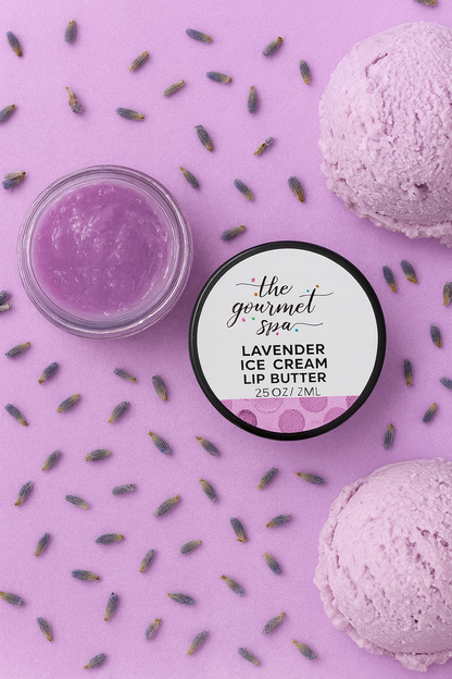 Lavender Ice Cream Lip Butter – Soothing Lavender Vanilla Lip Balm | The Gourmet Spa