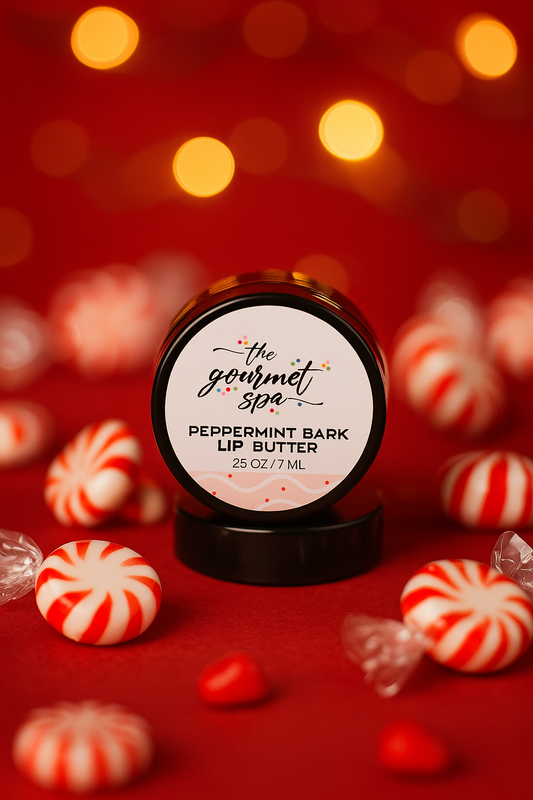 Peppermint Bark Lip Butter – Hydrating Peppermint Cocoa Butter